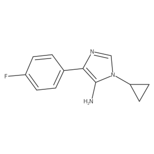 1-Cyclopropyl-4-(4-fluorophenyl)-1H-imidazol-5-amine结构式