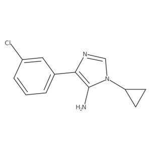 4-(3-Chlorophenyl)-1-cyclopropyl-1H-imidazol-5-amine Structure