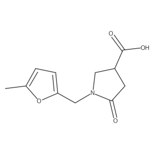 1-[(5-Methylfuran-2-yl)methyl]-5-oxopyrrolidine-3-carboxylic acid Structure