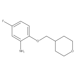 5-Fluoro-2-[(oxan-4-yl)methoxy]aniline结构式