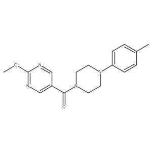 (2-Methoxypyrimidin-5-yl)(4-(p-tolyl)piperazin-1-yl)methanone结构式
