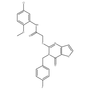 N-(5-chloro-2-methoxyphenyl)-2-{[3-(4-fluorobenzyl)-4-oxo-3,4-dihydrothieno[3,2-d]pyrimidin-2-yl]sulfanyl}acetamide Structure
