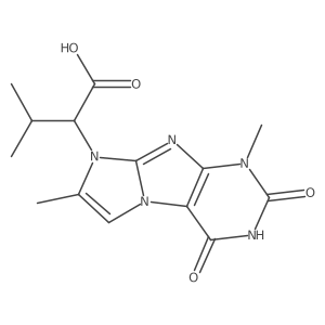 2-(1,7-dimethyl-2,4-dioxo-3,4-dihydro-1H-imidazo[2,1-f]purin-8(2H)-yl)-3-methylbutanoic acid结构式