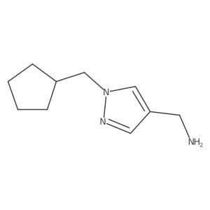 [1-(cyclopentylmethyl)-1H-pyrazol-4-yl]methanamine结构式