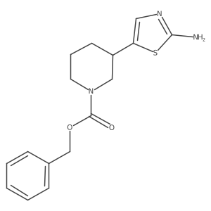 Benzyl 3-(2-aminothiazol-5-yl)piperidine-1-carboxylate结构式