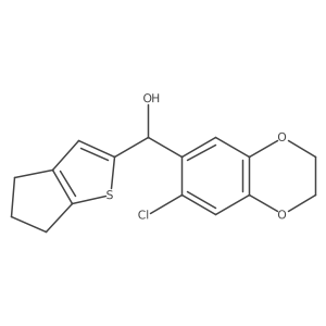 1,4-Benzodioxin-6-methanol, 7-chloro-I+/--(5,6-dihydro-4H-cyclopenta[b]thien-2-yl)-2,3-dihydro-结构式