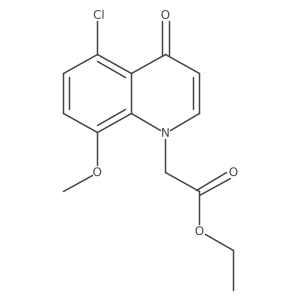 Ethyl 2-(5-chloro-8-methoxy-4-oxoquinolin-1(4H)-yl)acetate结构式