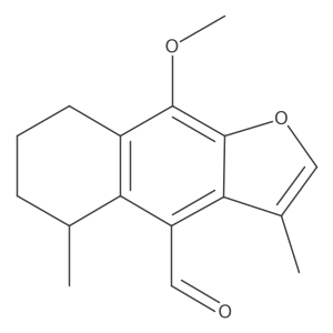 (5S)-9-methoxy-3,5-dimethyl-5,6,7,8-tetrahydrobenzo[f][1]benzofuran-4-carbaldehyde结构式