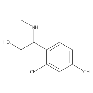 3-Chloro-4-(2-hydroxy-1-(methylamino)ethyl)phenolhcl Structure