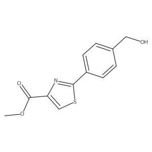 Methyl 2-(4-(hydroxymethyl)phenyl)thiazole-4-carboxylate结构式
