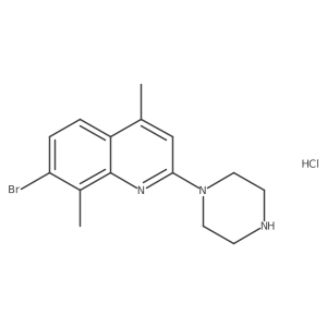 7-Bromo-4,8-dimethyl-2-(piperazin-1-yl)quinoline hydrochloride Structure