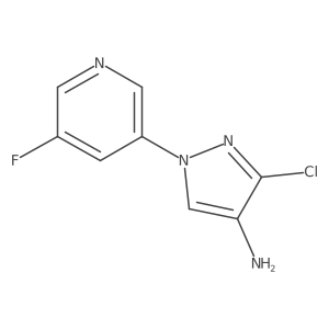 3-chloro-1-(5-fluoropyridin-3-yl)-1H-pyrazol-4-amine结构式
