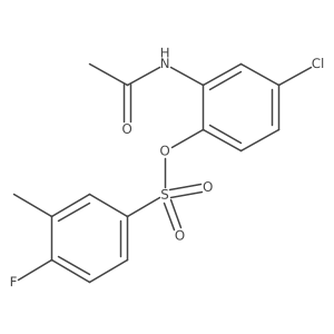 2-(Acetylamino)-4-chlorophenyl 4-fluoro-3-methylbenzenesulfonate结构式