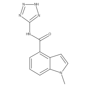 1-methyl-N-(1H-1,2,3,4-tetrazol-5-yl)-1H-indole-4-carboxamide结构式