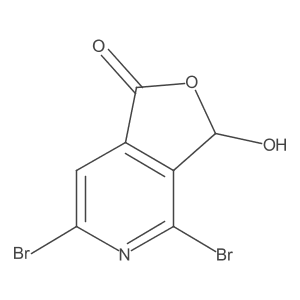 4,6-Dibromo-3-hydroxyfuro[3,4-c]pyridin-1(3H)-one结构式