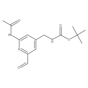 Tert-butyl [2-(acetylamino)-6-formylpyridin-4-YL]methylcarbamate结构式