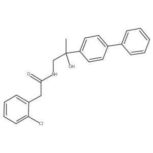 N-(2-([1,1'-biphenyl]-4-yl)-2-hydroxypropyl)-2-(2-chlorophenyl)acetamide结构式