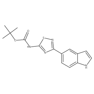 tert-butyl 3-(1H-indol-5-yl)-1,2,4-thiadiazol-5-ylcarbamate Structure