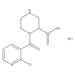 1-(2-Chloronicotinoyl)piperazine-2-carboxylic acid hydrochloride结构式
