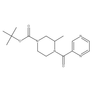 tert-Butyl 3-methyl-4-(pyrazine-2-carbonyl)piperazine-1-carboxylate Structure