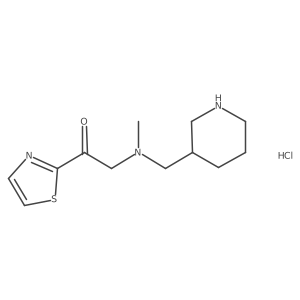 2-(Methyl(piperidin-3-ylmethyl)amino)-1-(thiazol-2-yl)ethanone hydrochloride Structure