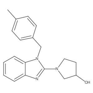 (S)-1-(1-(4-methylbenzyl)-1H-benzo[d]imidazol-2-yl)pyrrolidin-3-ol结构式