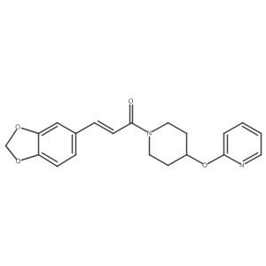 (E)-3-(benzo[d][1,3]dioxol-5-yl)-1-(4-(pyridin-2-yloxy)piperidin-1-yl)prop-2-en-1-one Structure