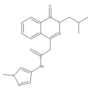 2-[3-(2-methylpropyl)-4-oxo-3,4-dihydrophthalazin-1-yl]-N-(1-methyl-1H-pyrazol-4-yl)acetamide Structure