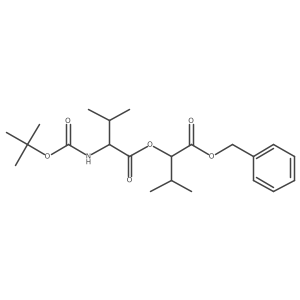 (R)-Benzyl 2-(((R)-2-((tert-butoxycarbonyl)amino)-3-methylbutanoyl)oxy)-3-methylbutanoate结构式