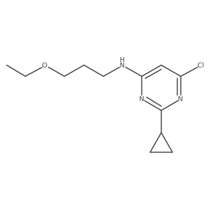 6-chloro-2-cyclopropyl-N-(3-ethoxypropyl)pyrimidin-4-amine Structure