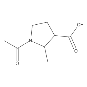 1-Acetyl-2-methylpyrrolidine-3-carboxylic acid结构式