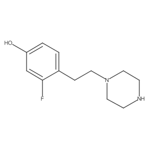 3-Fluoro-4-[2-(piperazin-1-yl)ethyl]phenol Structure