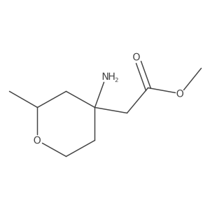 Methyl 2-(4-amino-2-methyloxan-4-yl)acetate结构式