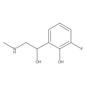 2-Fluoro-6-[1-hydroxy-2-(methylamino)ethyl]phenol结构式