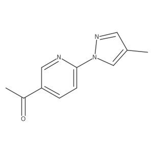 1-[6-(4-Methyl-1H-pyrazol-1-YL)pyridin-3-YL]ethan-1-one Structure