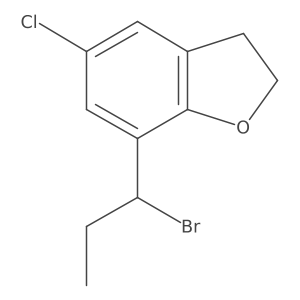 7-(1-Bromopropyl)-5-chloro-2,3-dihydro-1-benzofuran结构式