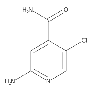 2-Amino-5-chloropyridine-4-carboxamide结构式