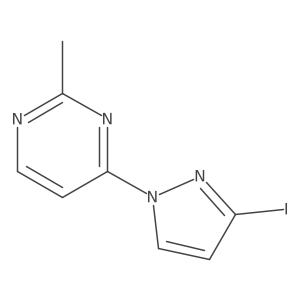 4-(3-iodo-1H-pyrazol-1-yl)-2-methylpyrimidine结构式