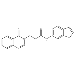 N-(1H-benzimidazol-6-yl)-3-(4-oxo-1,2,3-benzotriazin-3(4H)-yl)propanamide结构式