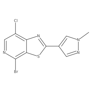 4-bromo-7-chloro-2-(1-methyl-1H-pyrazol-4-yl)thiazolo[5,4-c]pyridine结构式