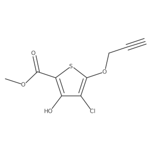 Methyl 4-chloro-3-hydroxy-5-(prop-2-yn-1-yloxy)thiophene-2-carboxylate结构式