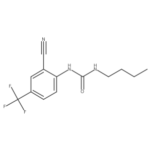 Urea, N-butyl-Na(2)-[2-cyano-4-(trifluoromethyl)phenyl]- Structure