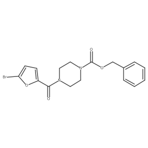 Benzyl 4-(5-bromofuran-2-carbonyl)piperazine-1-carboxylate结构式