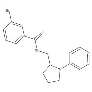3-bromo-N-[(1-phenylpyrrolidin-2-yl)methyl]benzamide结构式