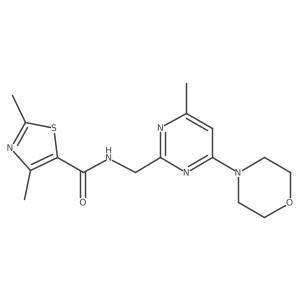 2,4-dimethyl-N-((4-methyl-6-morpholinopyrimidin-2-yl)methyl)thiazole-5-carboxamide结构式