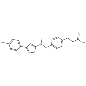 3-(4-{1-[3-(4-Chlorophenyl)-1,2,4-oxadiazol-5-yl]ethoxy}phenyl)propanoic acid结构式