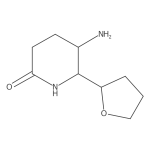 5-Amino-6-(oxolan-2-yl)piperidin-2-one结构式