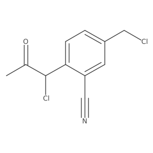 2-(1-Chloro-2-oxopropyl)-5-(chloromethyl)benzonitrile Structure