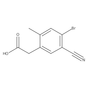 2-(4-Bromo-5-cyano-2-methylphenyl)acetic acid Structure