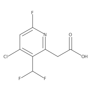 2-(4-Chloro-3-(difluoromethyl)-6-fluoropyridin-2-yl)acetic acid结构式